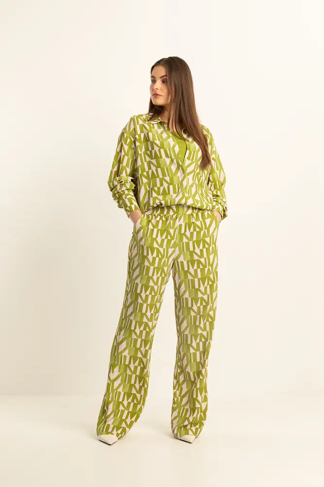 Broek grafische print