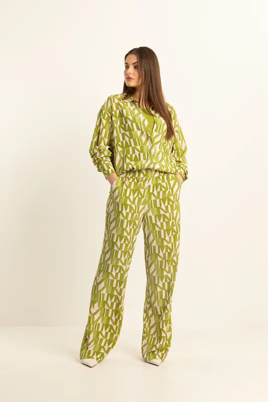 Broek grafische print