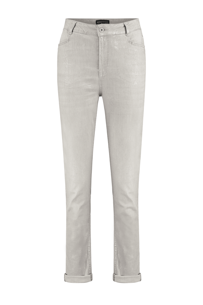 Jeans metallic coating