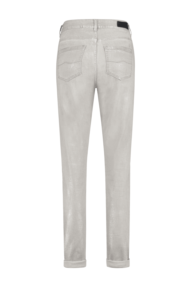 Jeans metallic coating