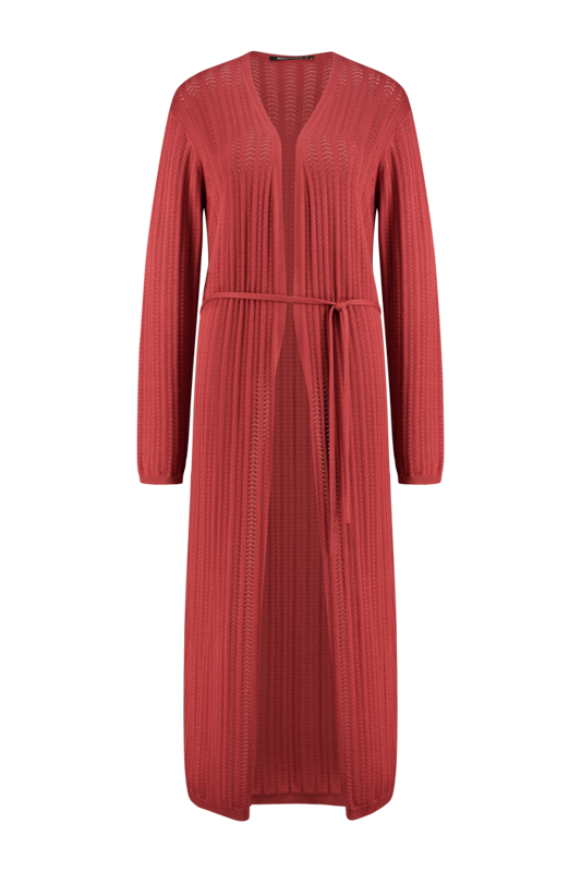 Ajourgebreid lange cardigan