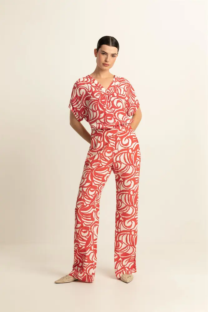 Pull-on broek met print