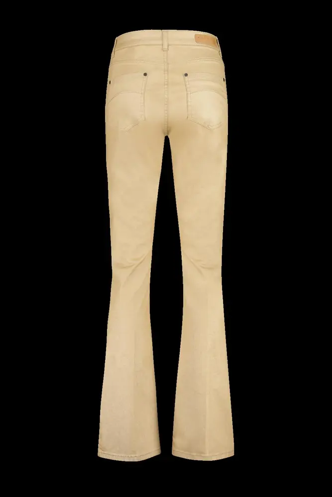 Flared broek met coating