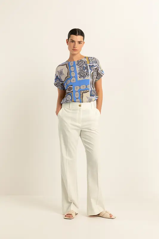 Broek stretch linnenmix