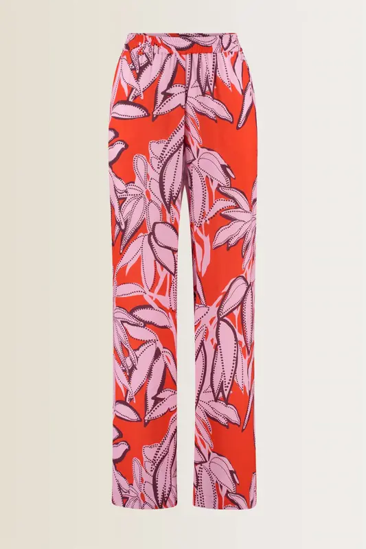 Broek met bloemprint