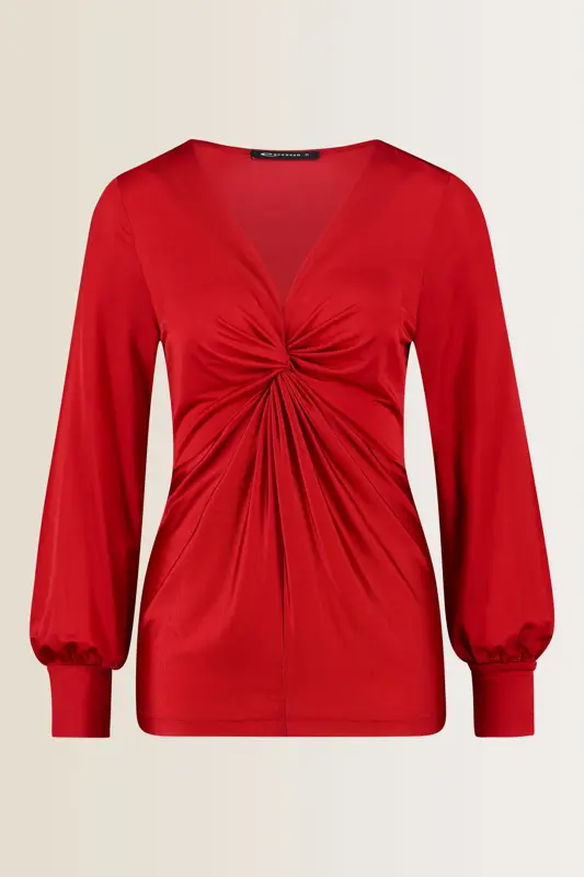 Top met draperie