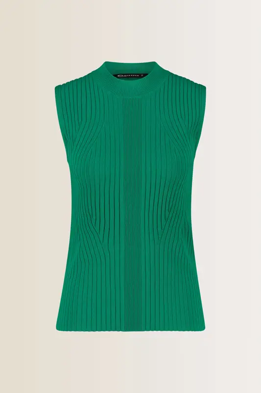 Mouwloze gebreide top
