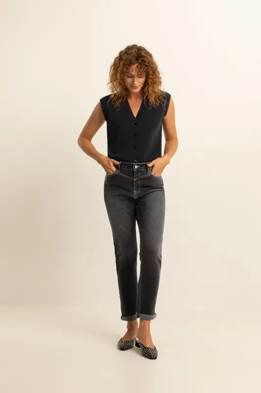 Tapered 5-pocket jeans