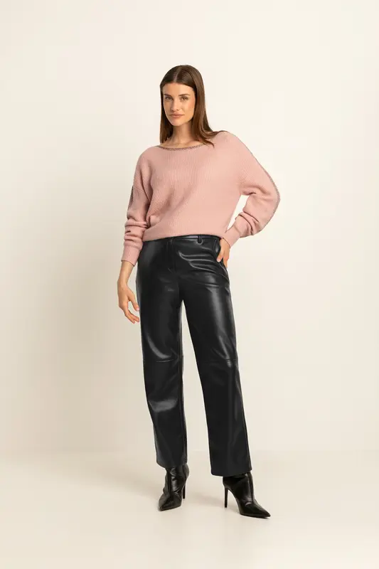 PU rechte broek
