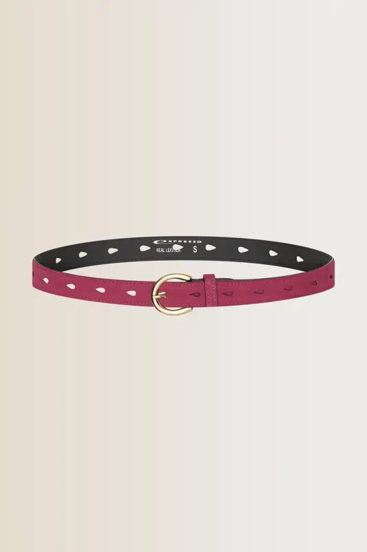Leren riem met druppelperforaties