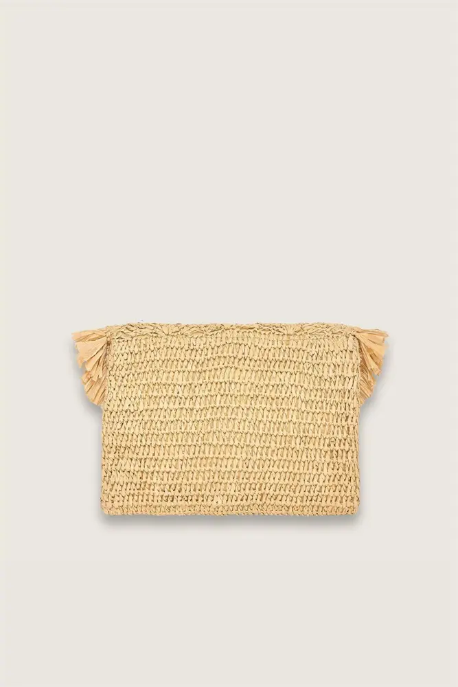 Fringe straw clutch