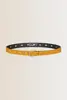 Leren riem met druppelperforaties