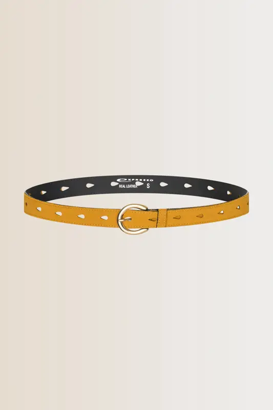 Leren riem met druppelperforaties