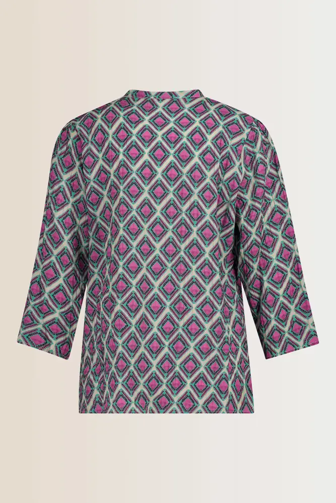 Printblouse met dessin