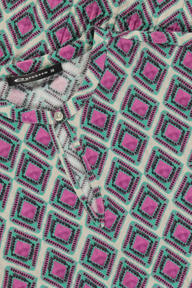 Printblouse met dessin