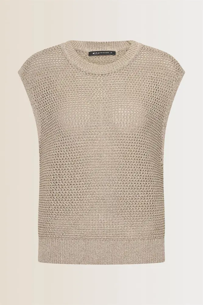 Gebreide mouwloze top