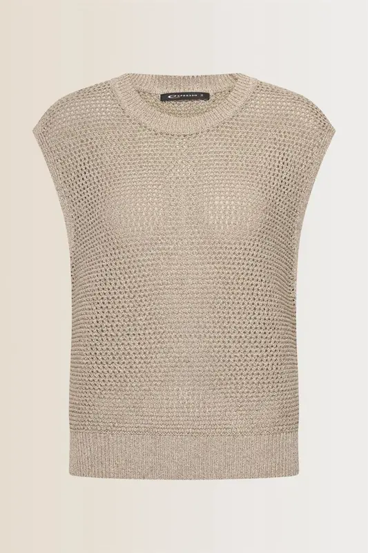 Gebreide mouwloze top