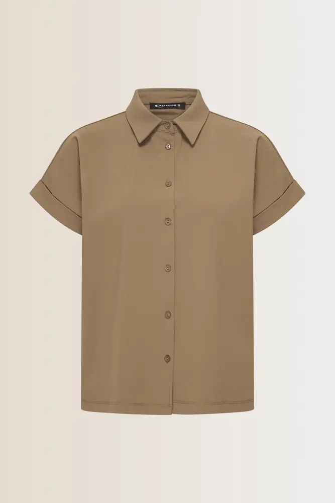 Travelblouse met korte mouwen