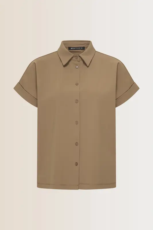 Travelblouse met korte mouwen