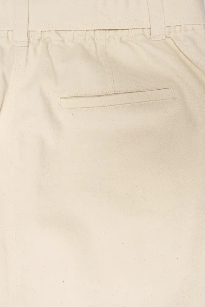 Denim rok met ceintuur