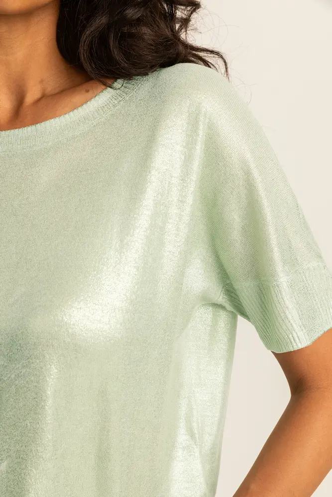 Metallic trui
