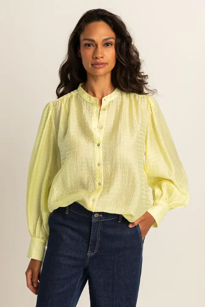 Blouse met pofmouwen