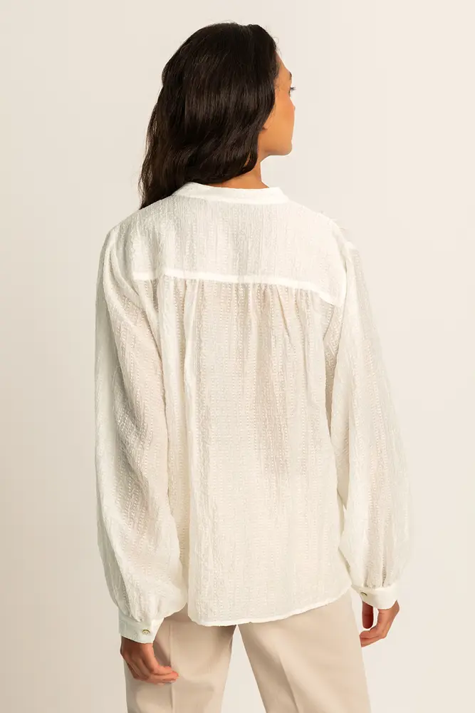 Blouse met pofmouwen