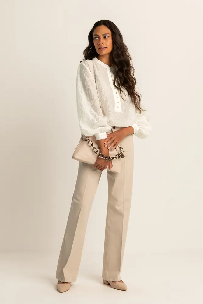 Blouse met pofmouwen