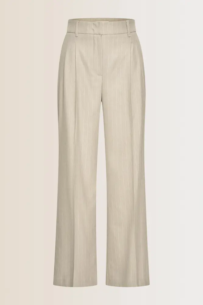 Wide leg broek met krijtstreep