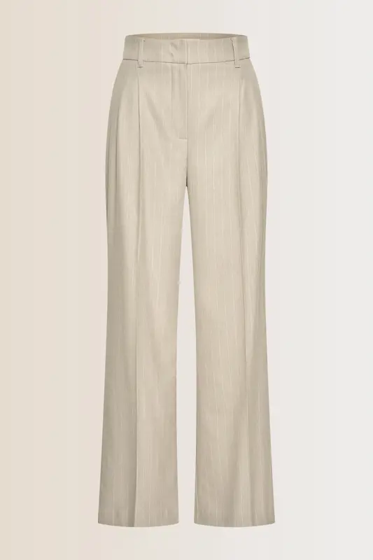 Wide leg broek met krijtstreep