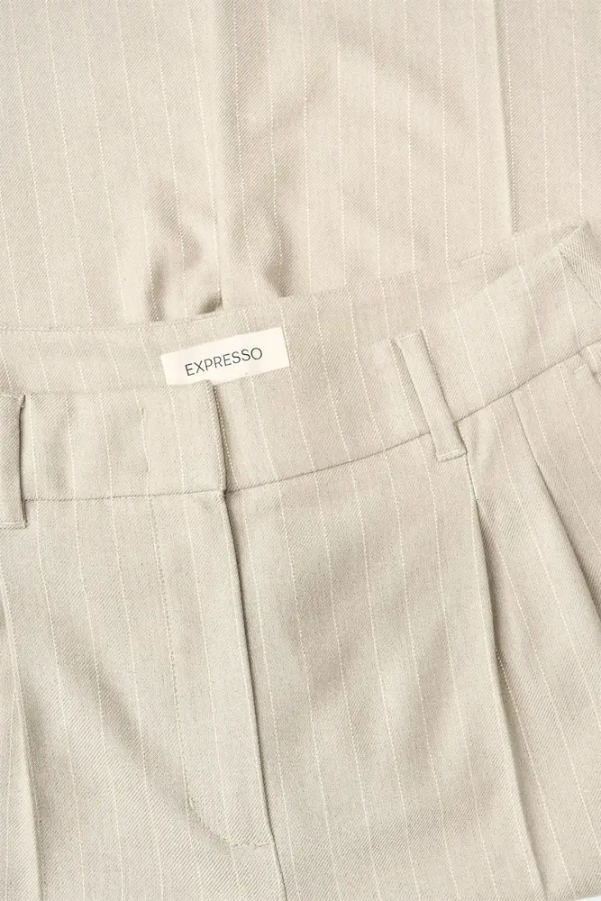 Wide leg broek met krijtstreep