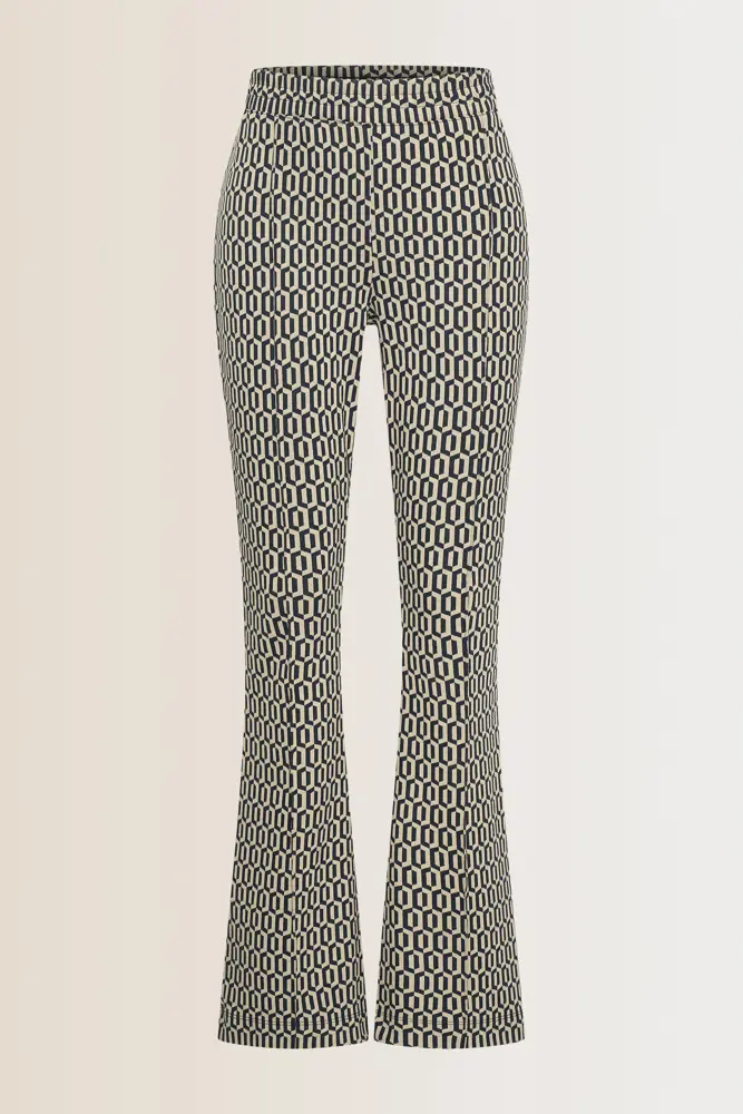 Flared jersey broek