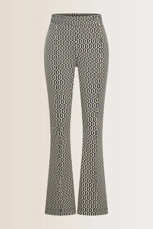 Flared jersey broek