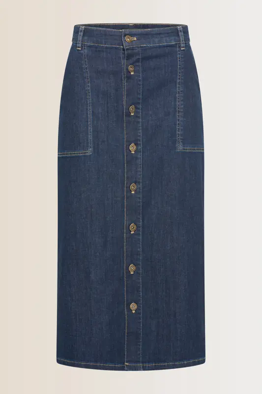 Denim midi-rok