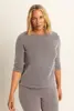 Jacquard top met boothals