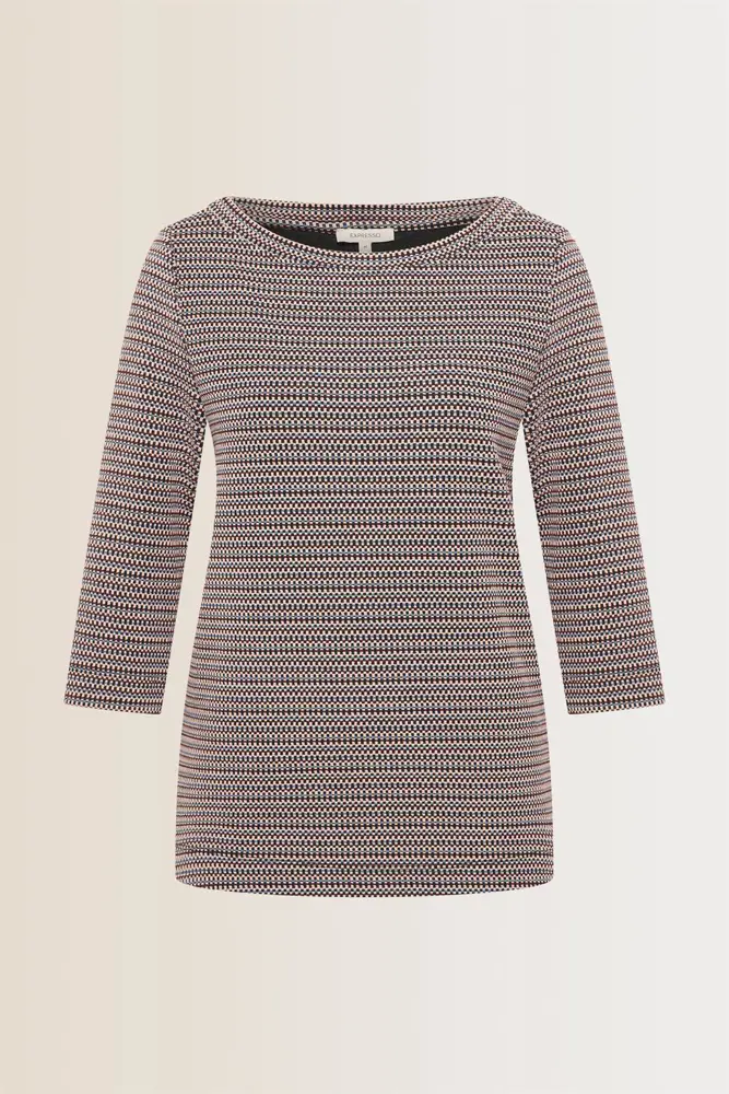 Jacquard top met boothals