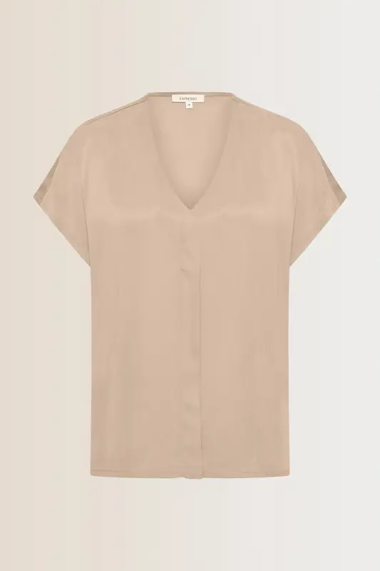 Soepelvallende V-hals top