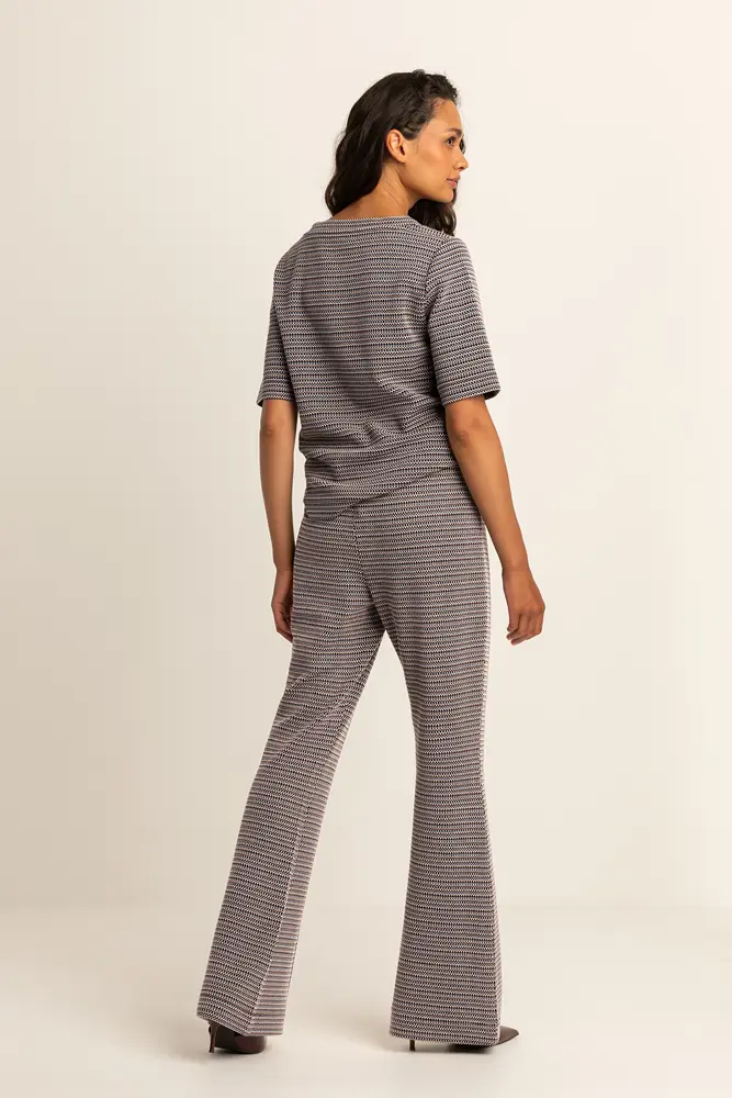 Flared jersey broek