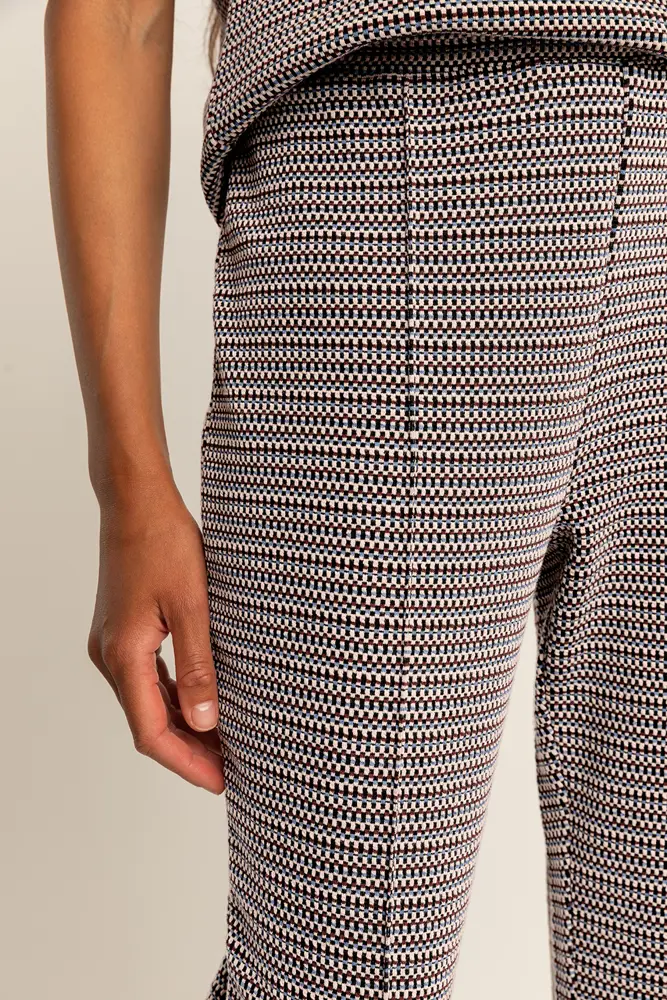 Flared jersey broek