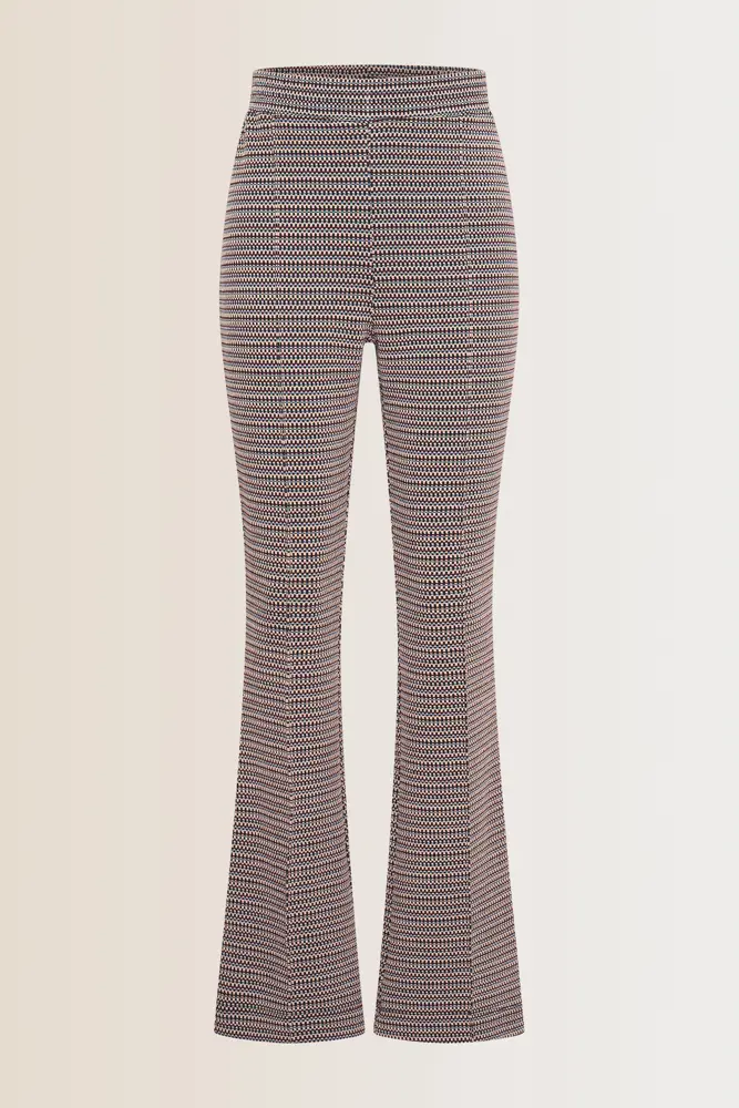Flared jersey broek