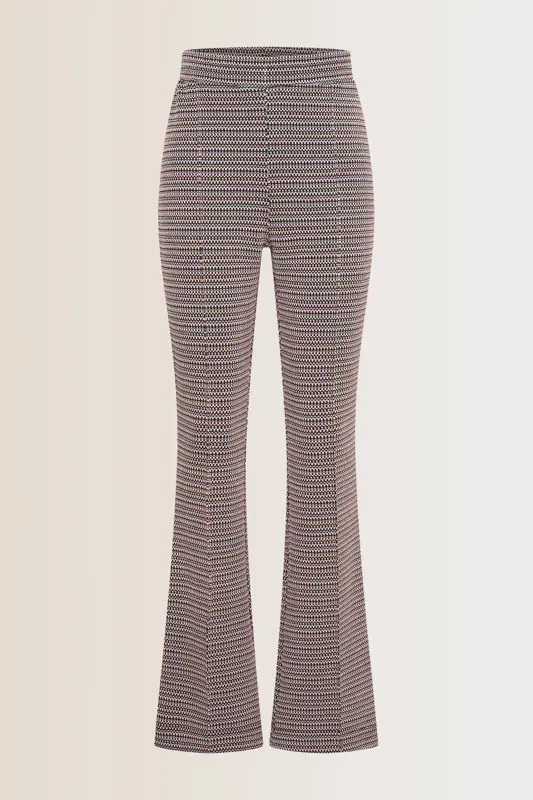Flared jersey broek