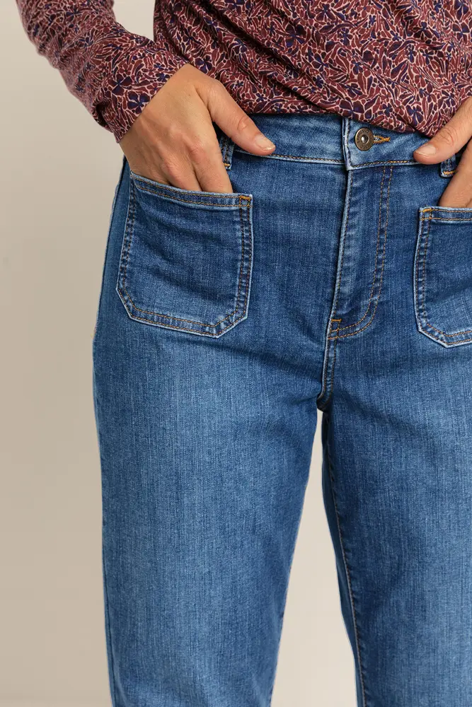 Jeans met opgestikte zakken