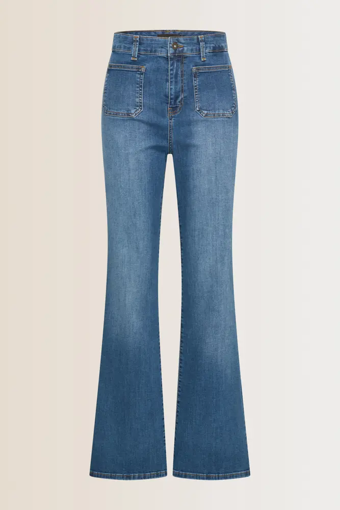 Jeans met opgestikte zakken