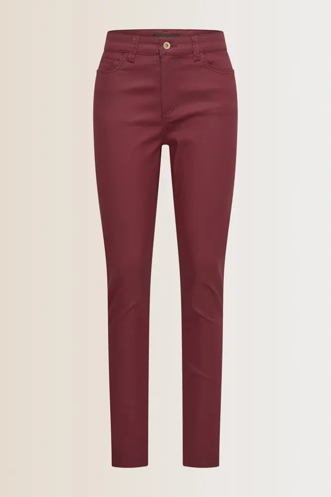 Coated skinny jeans