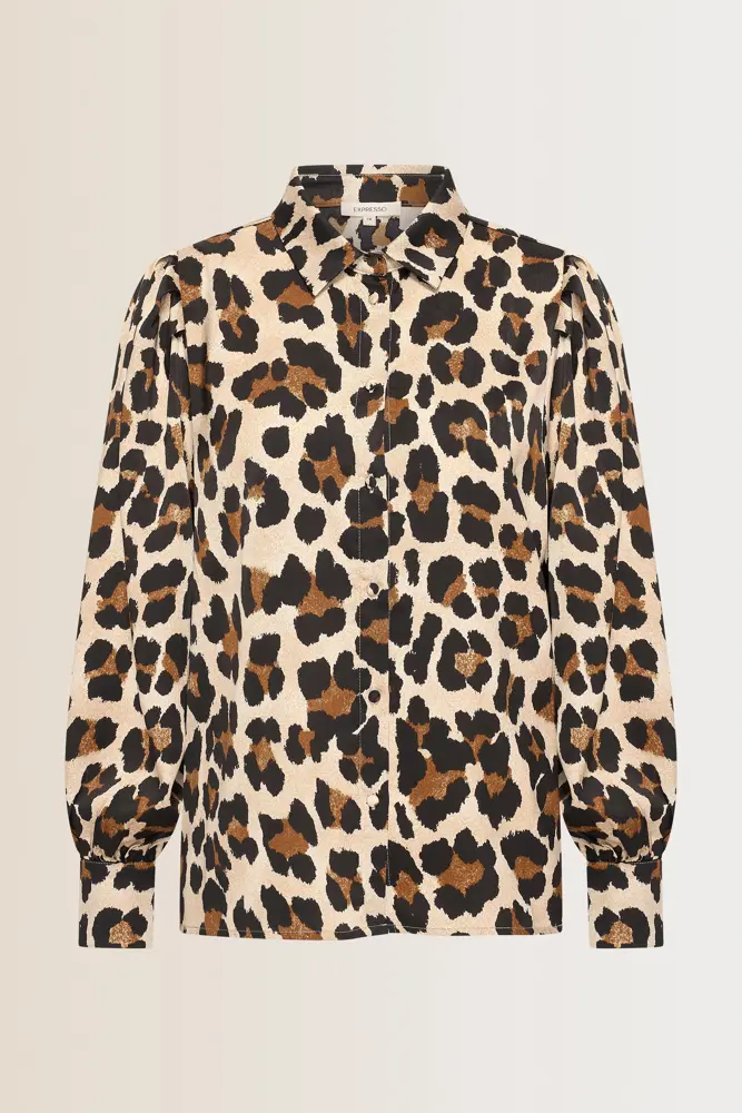Blouse met luipaardprint