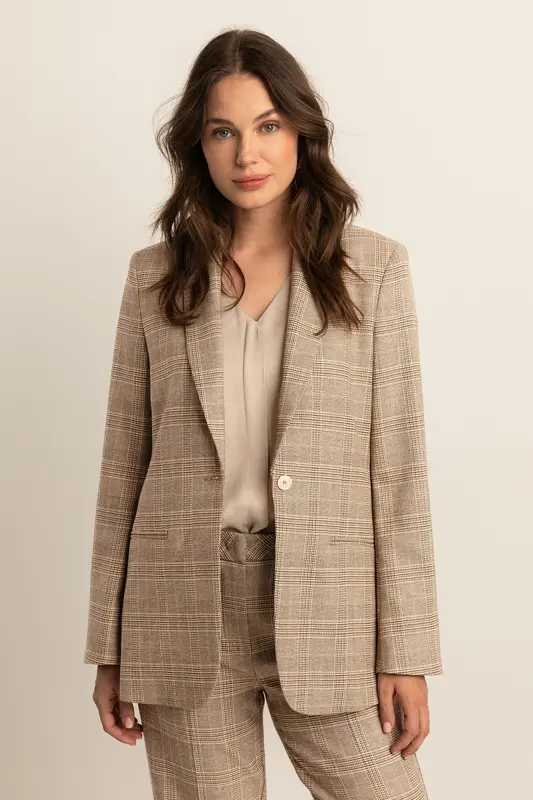 Geruite blazer