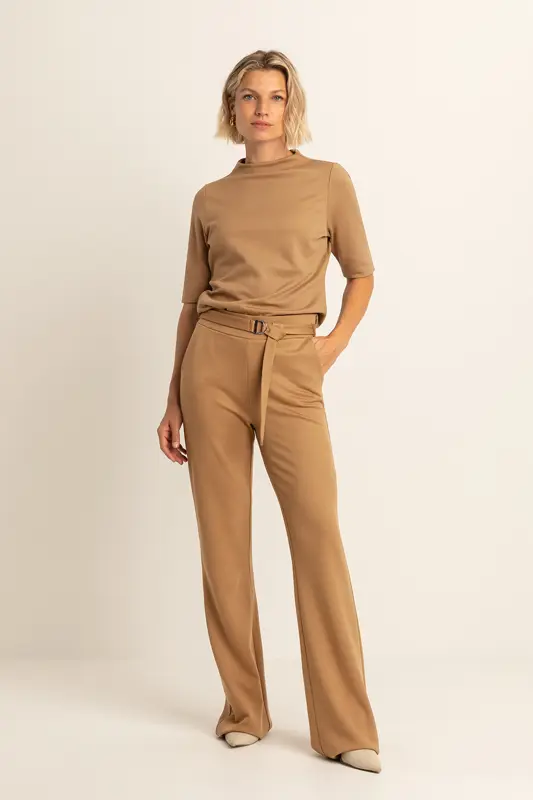 Flared jersey broek