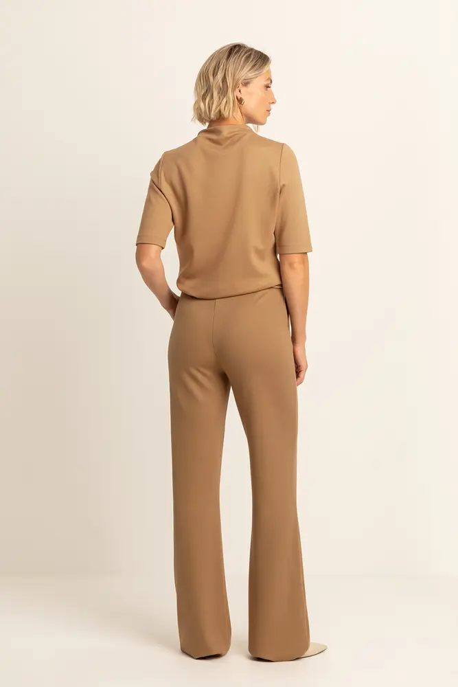 Flared jersey broek