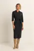 Travel jurk met knoopdetail