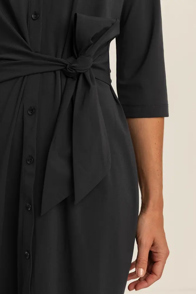 Travel jurk met knoopdetail